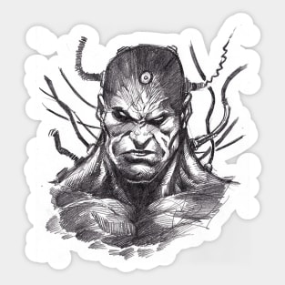 Cyborg sketch Sticker